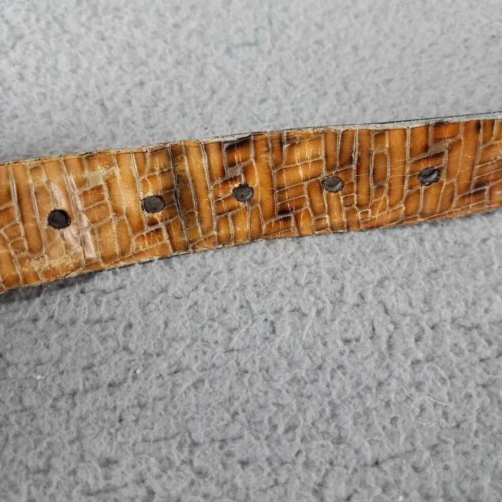Martin Dingman Leather Belt Adult 42 Tan Brown Handmade USA Cowboy Ranch Work